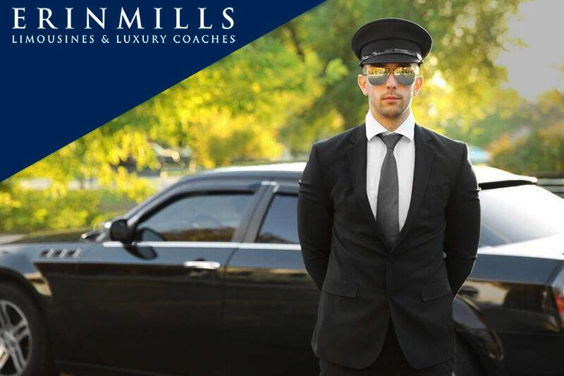 Luxury limousine parked in Brampton Ontario waterfront