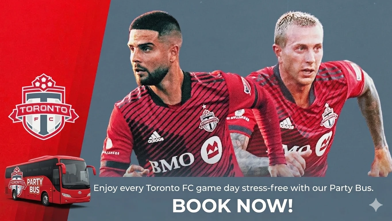 Group party bus transportation to Toronto FC games at BMO Field